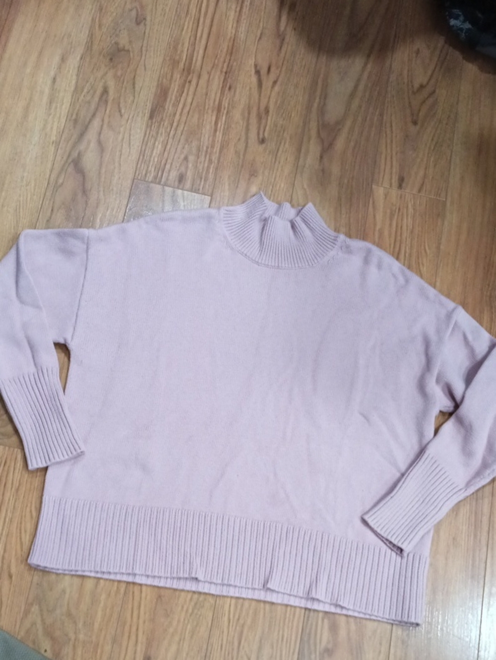 GAP Women's Pale Pink Mock Neck Sweater